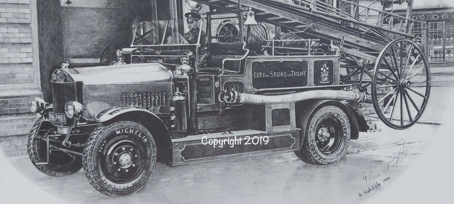 DevonPens1928 Dennis Fire Engine Print