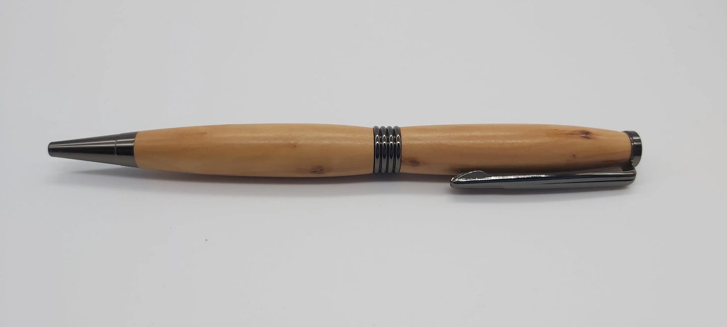 Ballpoint pen in Apple wood from Saltram House Plymouth DevonPens