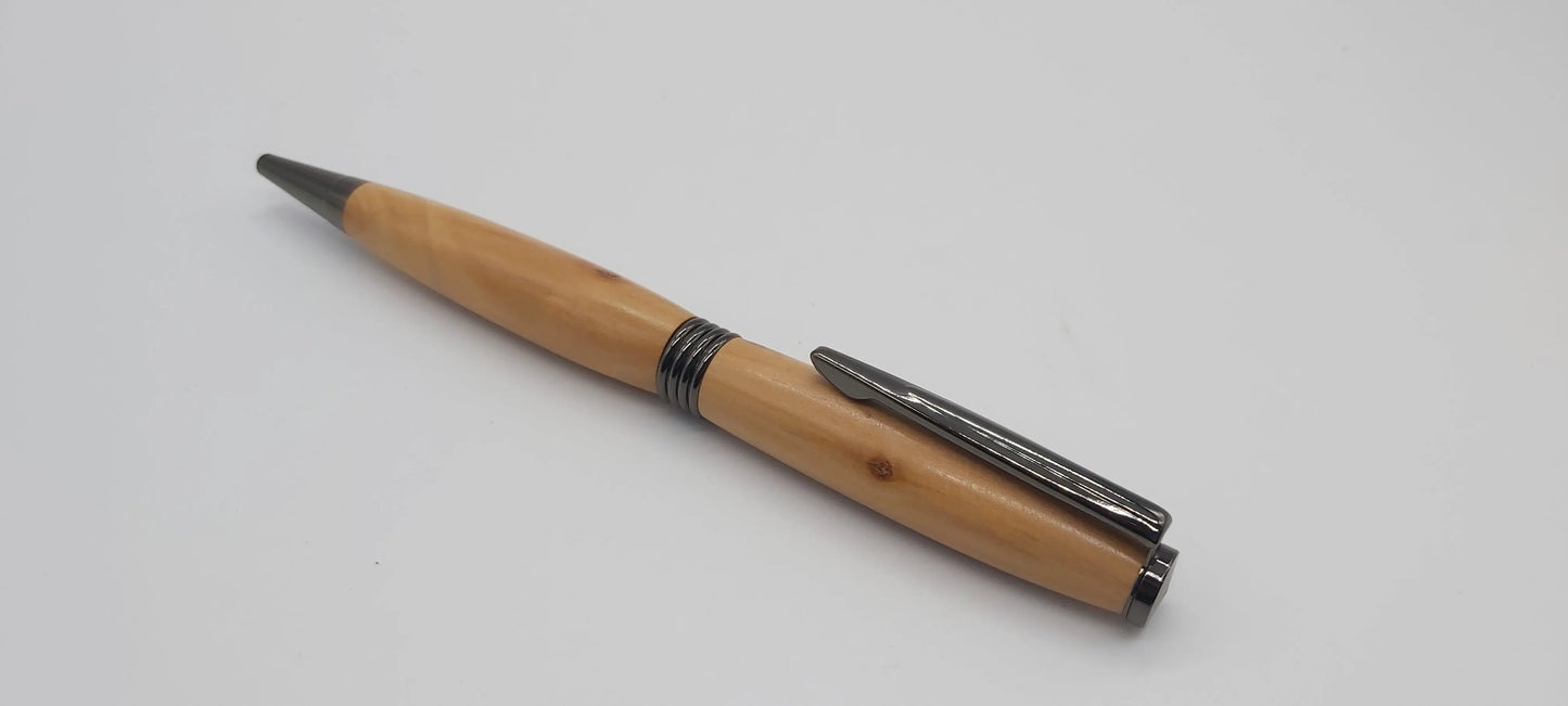 Ballpoint pen in Apple wood from Saltram House Plymouth DevonPens