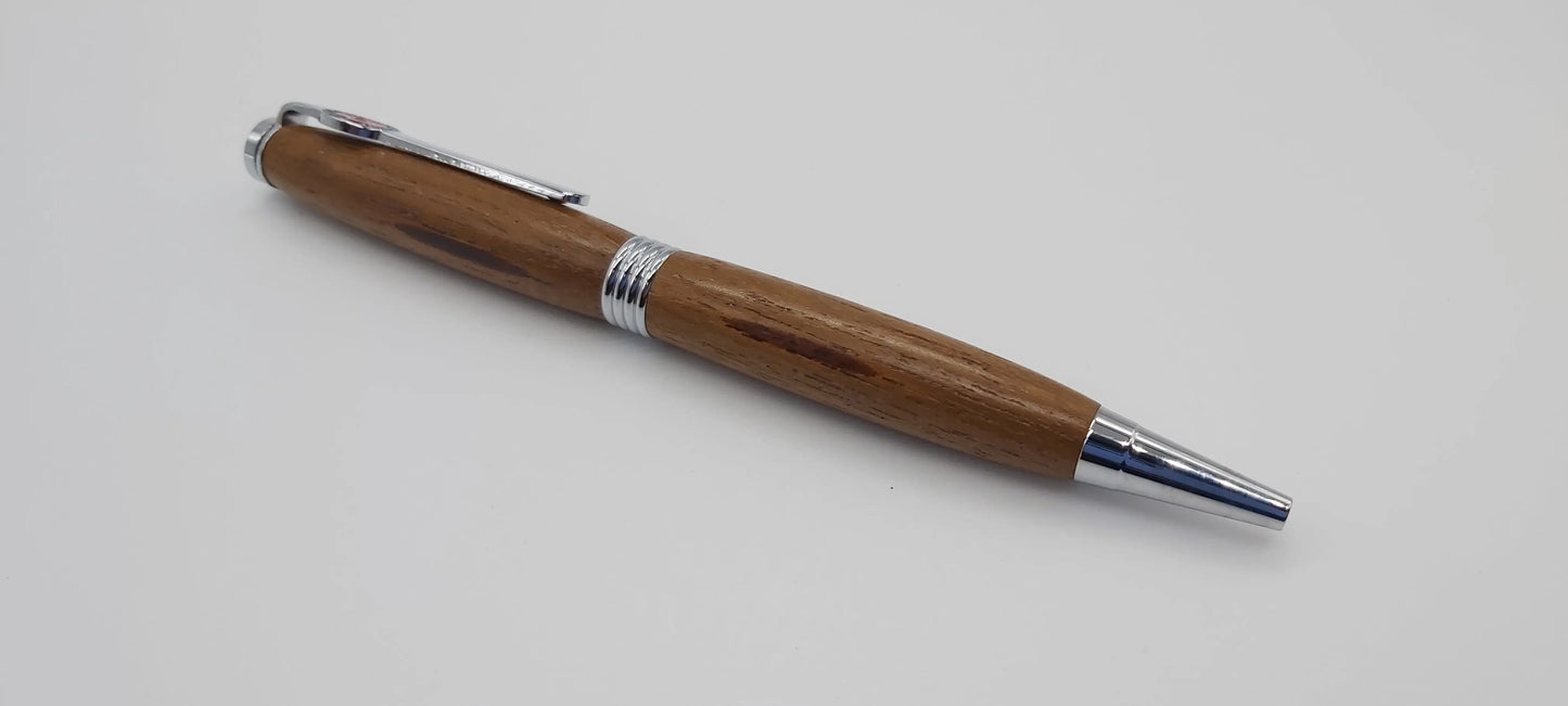 Ballpoint twist pen in Teak from HMS Britannia, Dartmouth (1869-1905) DevonPens