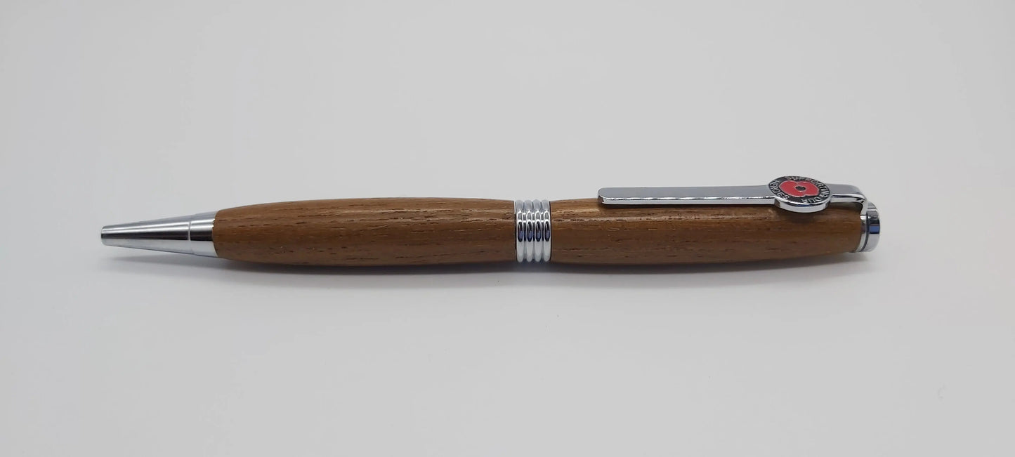 Ballpoint twist pen in Teak from HMS Britannia, Dartmouth (1869-1905) DevonPens