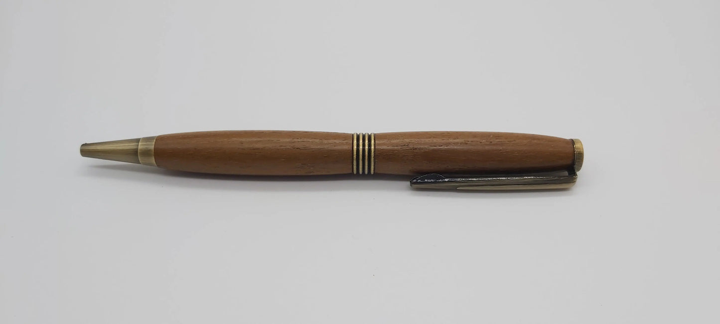 Ballpoint twist pen in Teak from HMS Britannia, Dartmouth (1869-1905) DevonPens