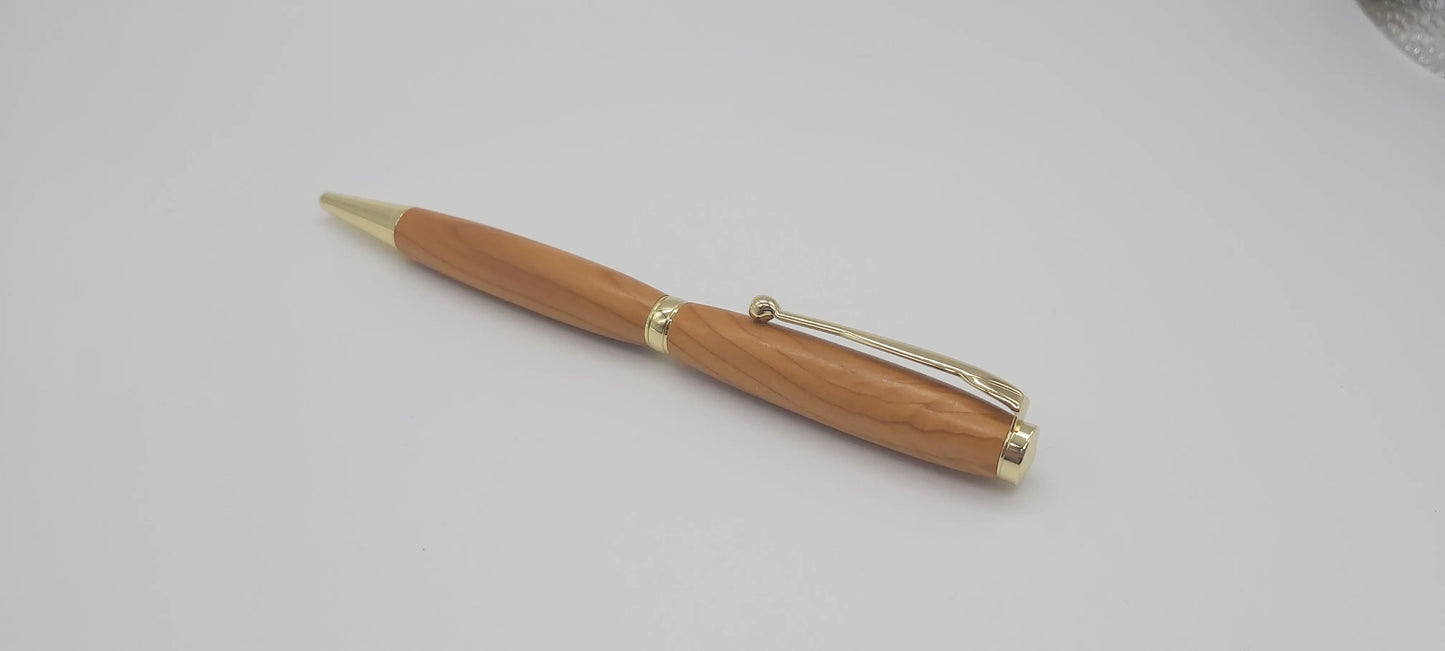 Dartmoor Elm ballpoint pen - Gold DevonPens