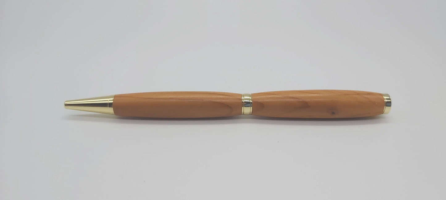 Dartmoor Elm ballpoint pen - Gold DevonPens