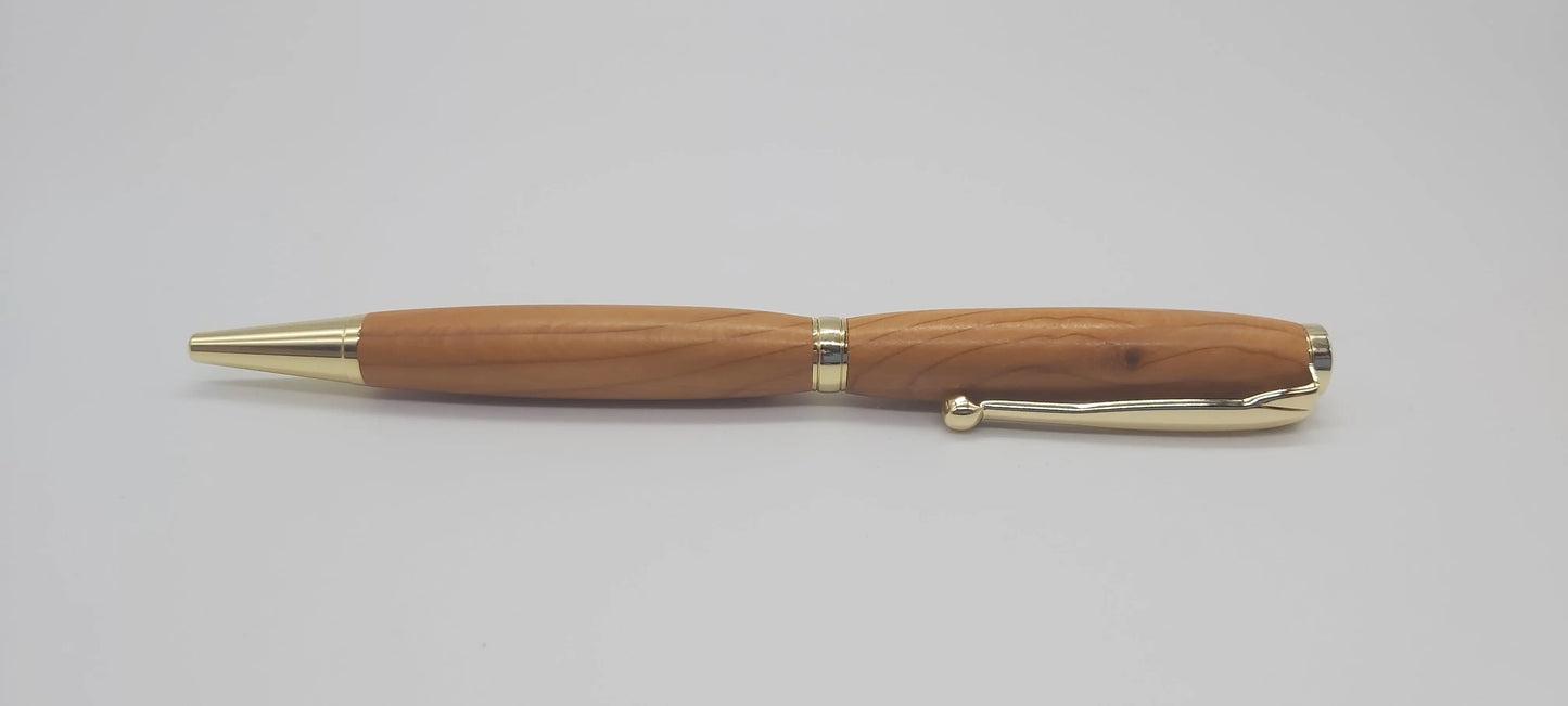 Dartmoor Elm ballpoint pen - Gold DevonPens