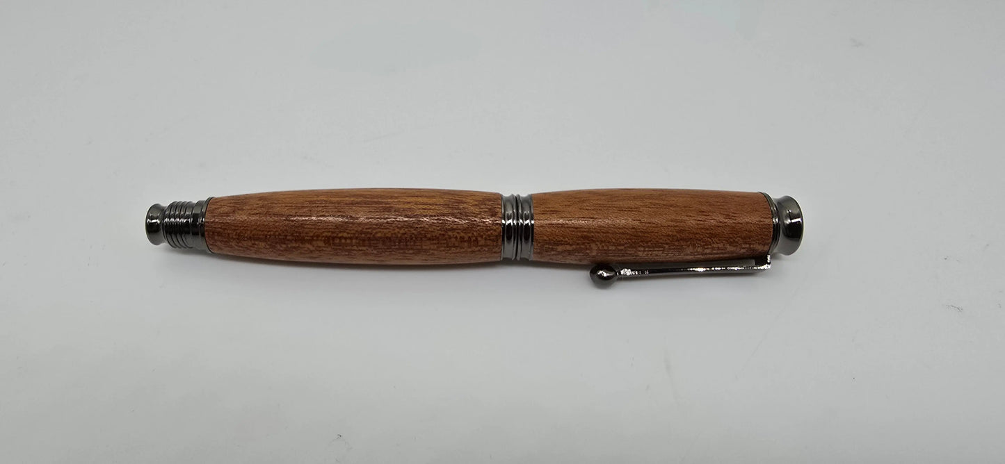 Fountain pen in African Mahogany from W2180 1950's Railway carriage 