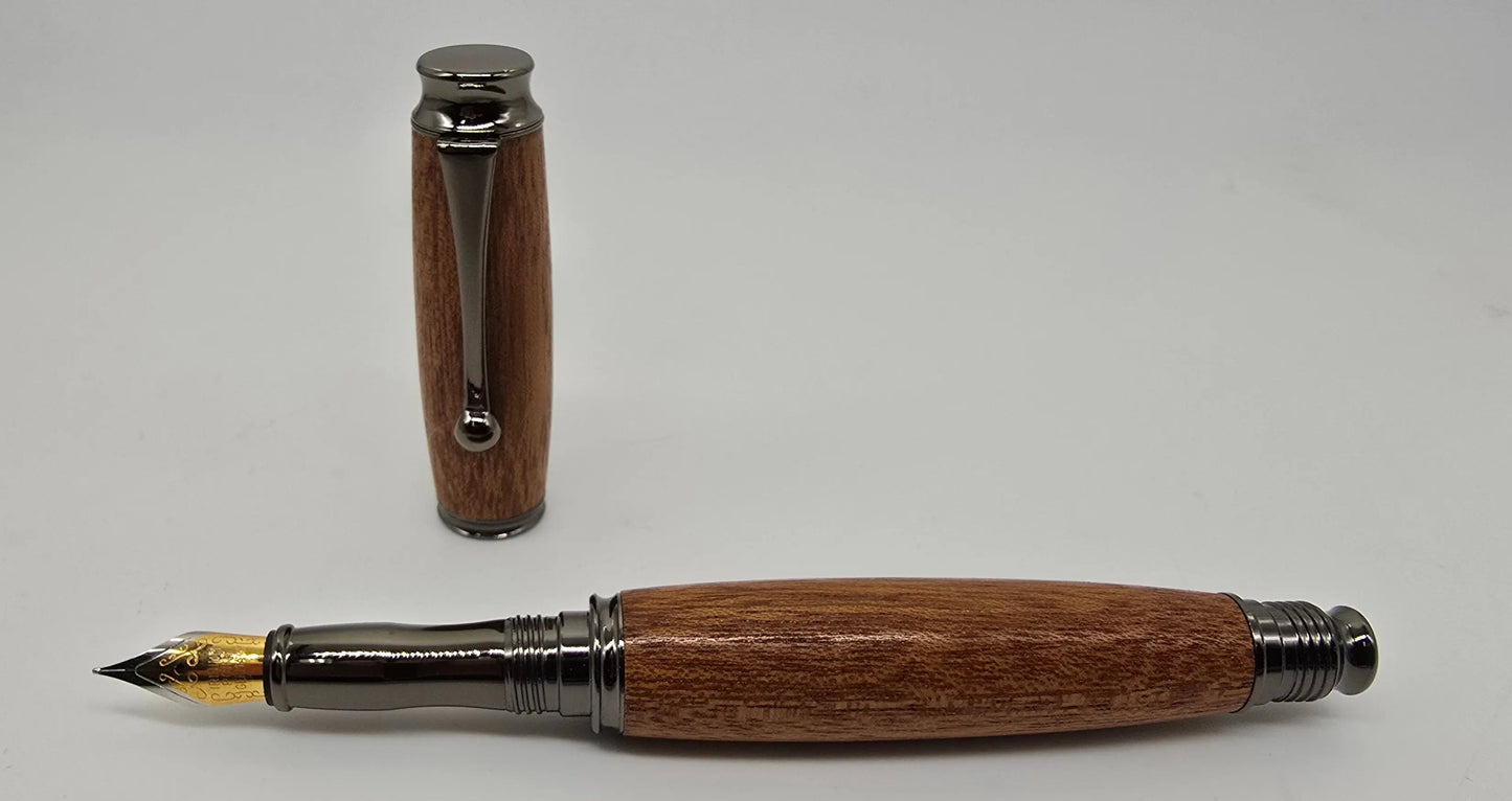 Fountain pen in African Mahogany from W2180 1950's Railway carriage 