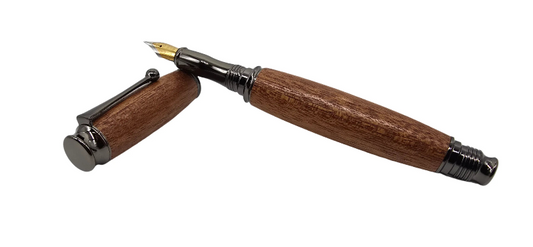 Fountain pen in African Mahogany from W2180 1950's Railway carriage 