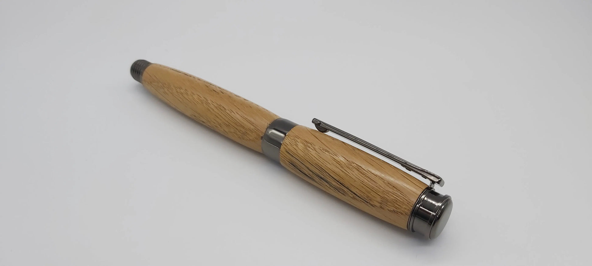 Fountain pen in Oak taken from GWR 169 rail carriage DevonPens