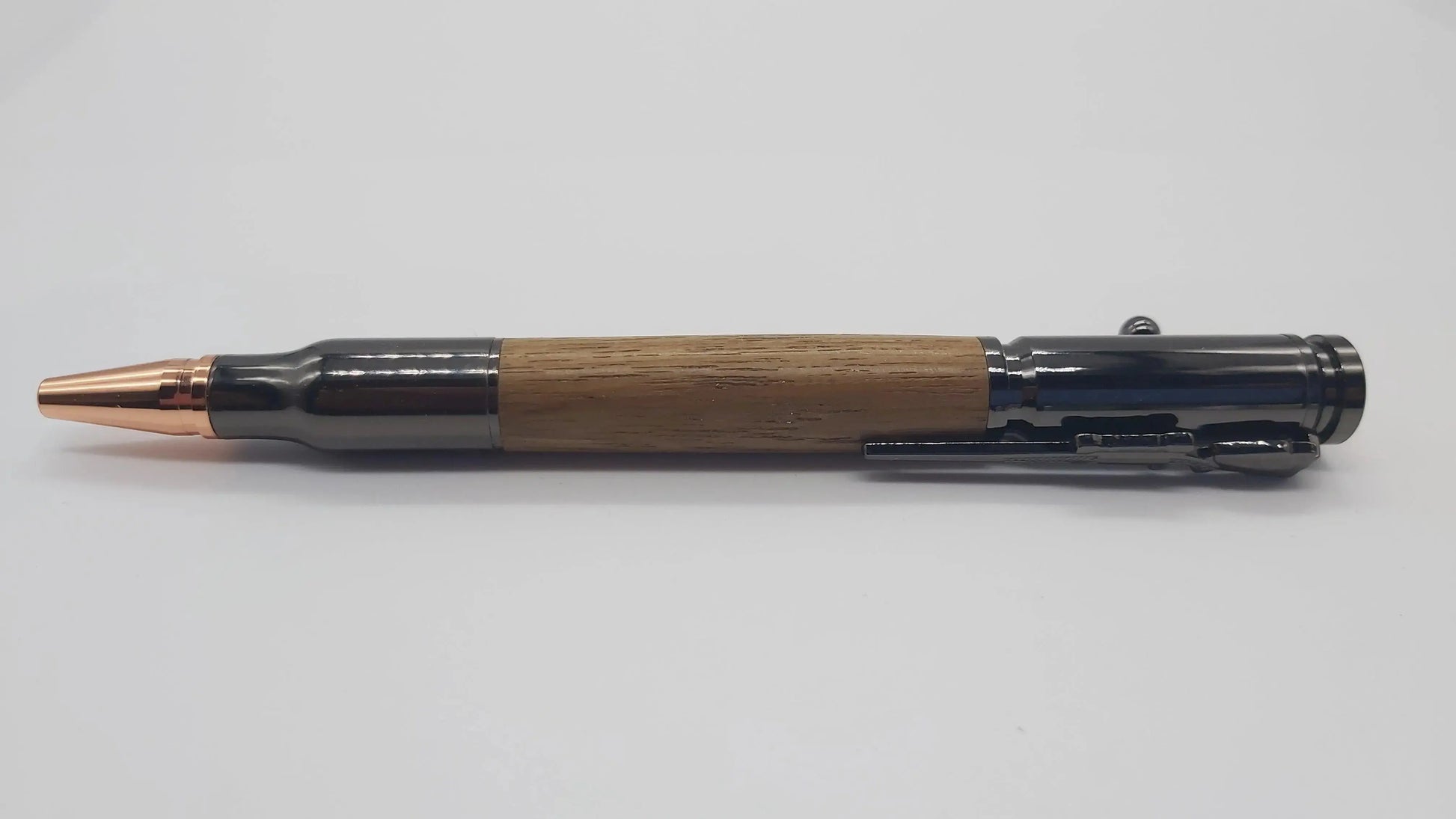 HMS Hermes Teak "Lock n Load" ballpoint pen. DevonPens