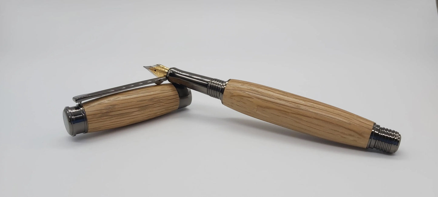 Jack Daniel's whisky cask oak - Fountain pen - gun metal DevonPens