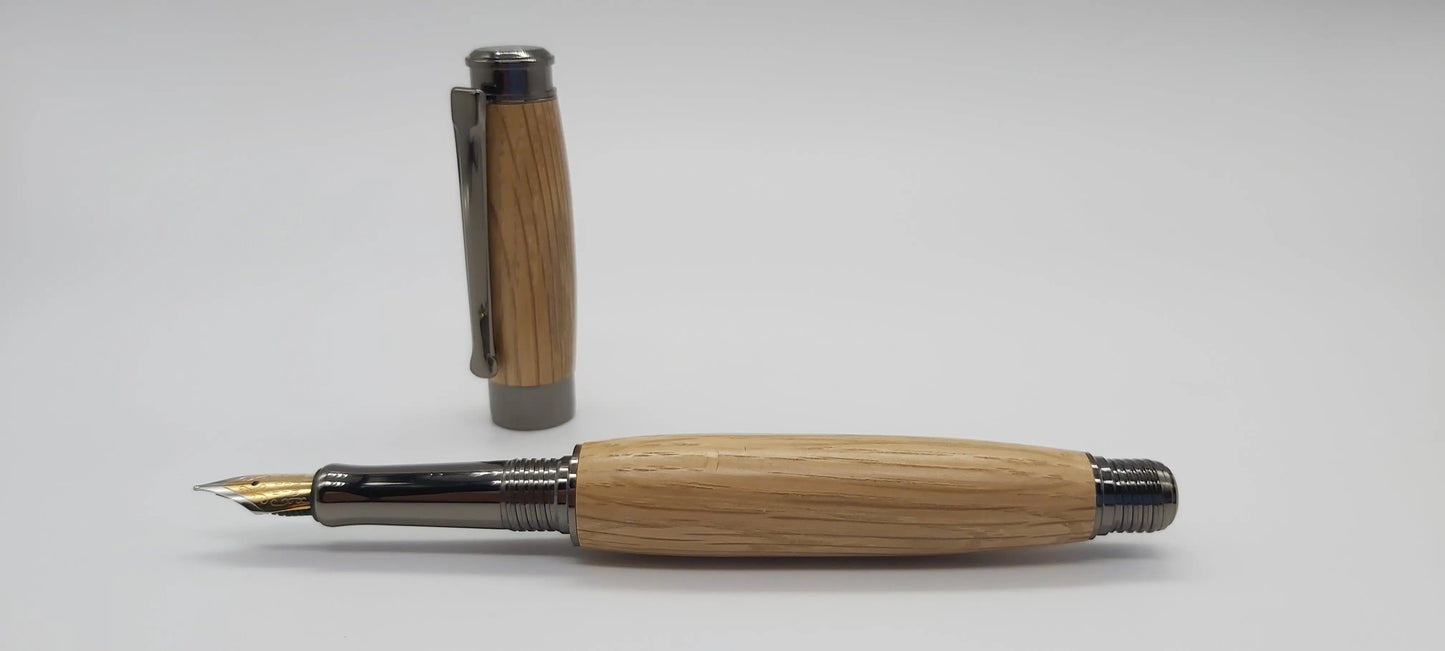 Jack Daniel's whisky cask oak - Fountain pen - gun metal DevonPens