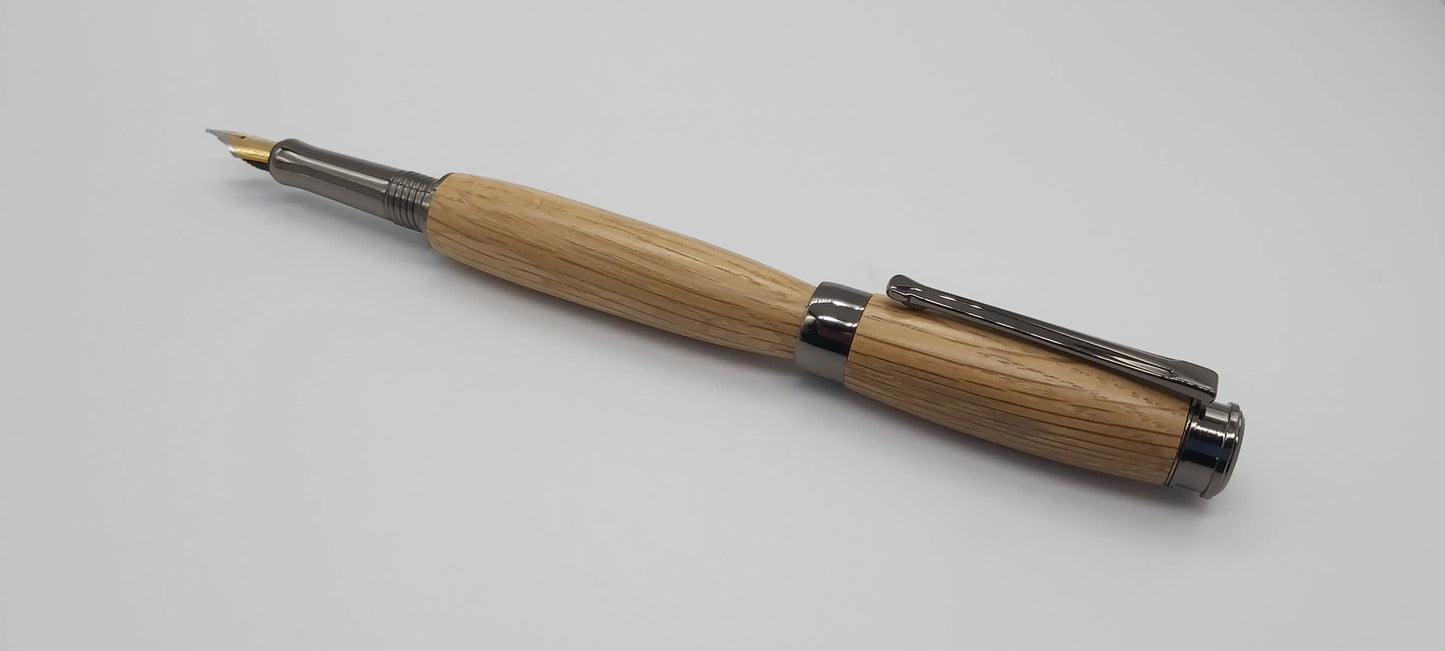 Jack Daniel's whisky cask oak - Fountain pen - gun metal DevonPens