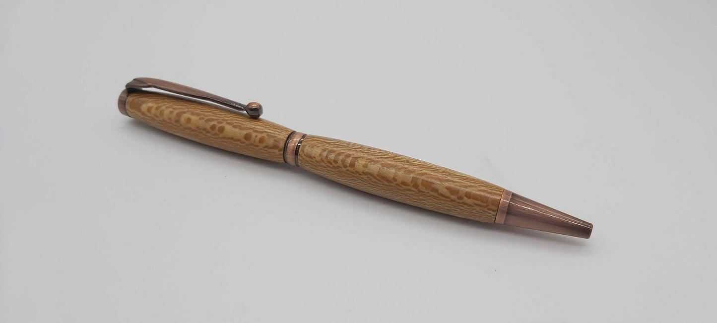 Powderham Castle - lacewood handmade ballpoint pen DevonPens