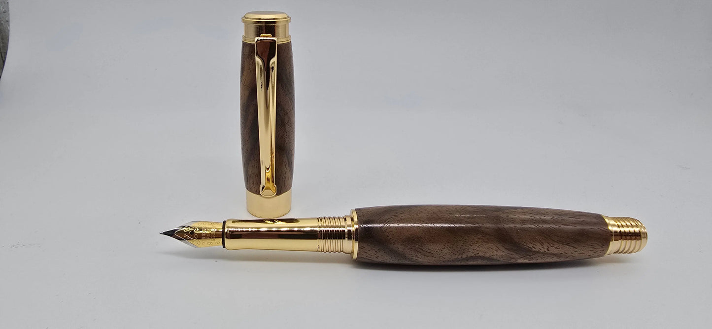 Walnut shotgun stock Fountain pen - DevonPens