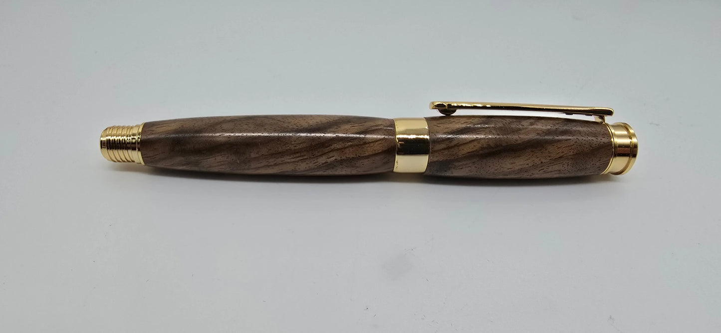 Walnut shotgun stock Fountain pen - DevonPens