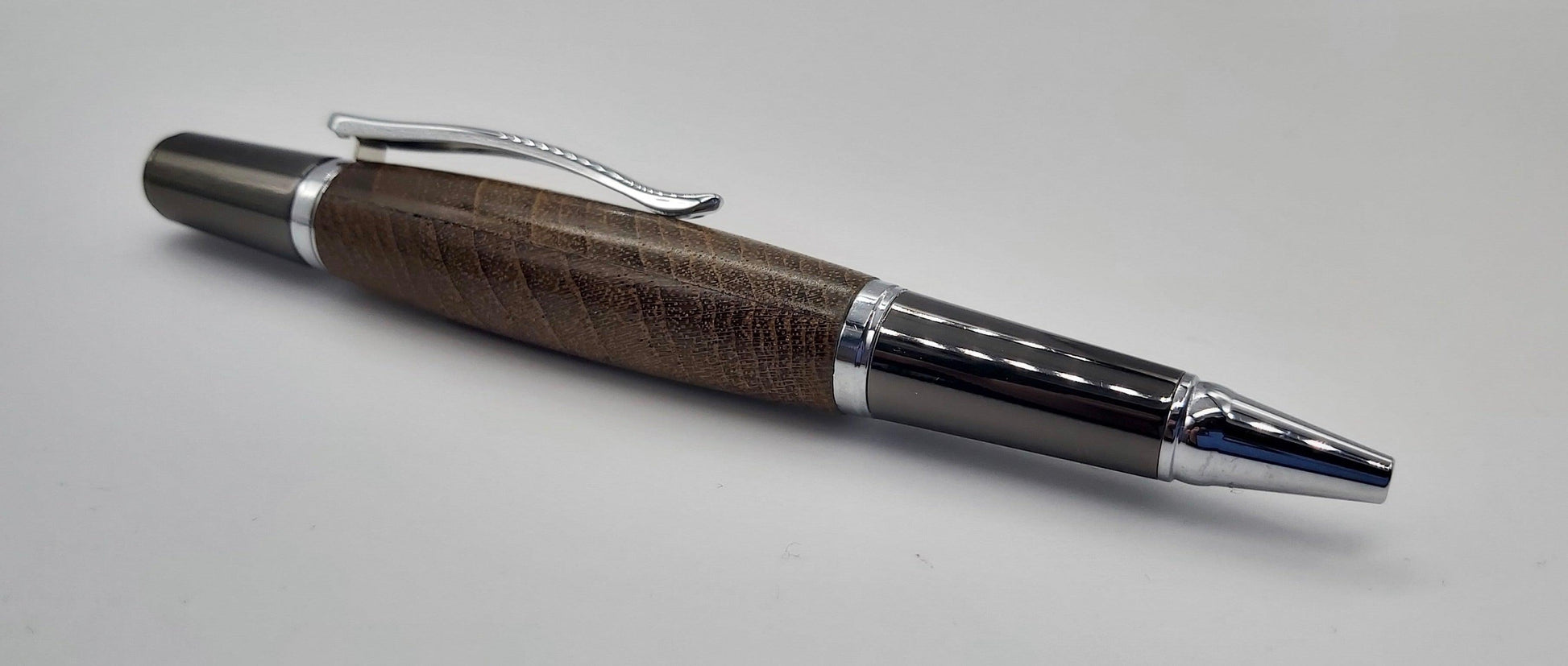 Ballpoint pen in Teak from HMS Britannia - Dartmouth (1869-1905) DevonPens