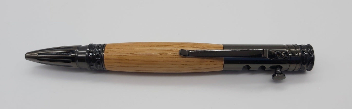 Ballpoint gear shift pen in Whisky Barrel Oak. DevonPens