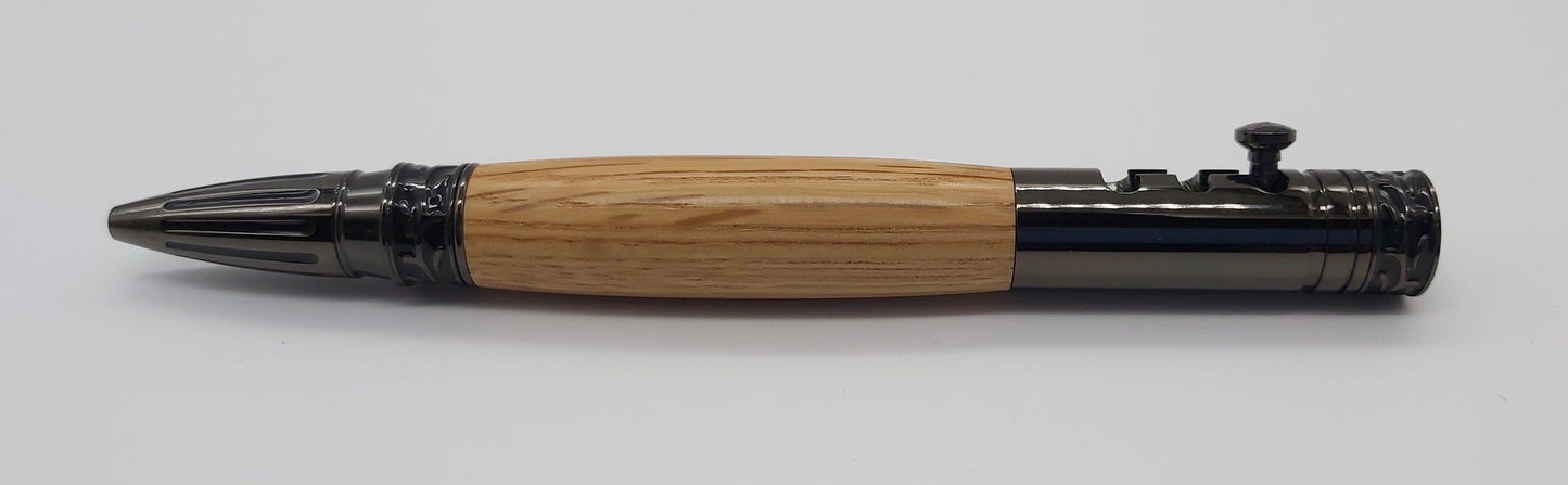 Ballpoint gear shift pen in Whisky Barrel Oak. DevonPens