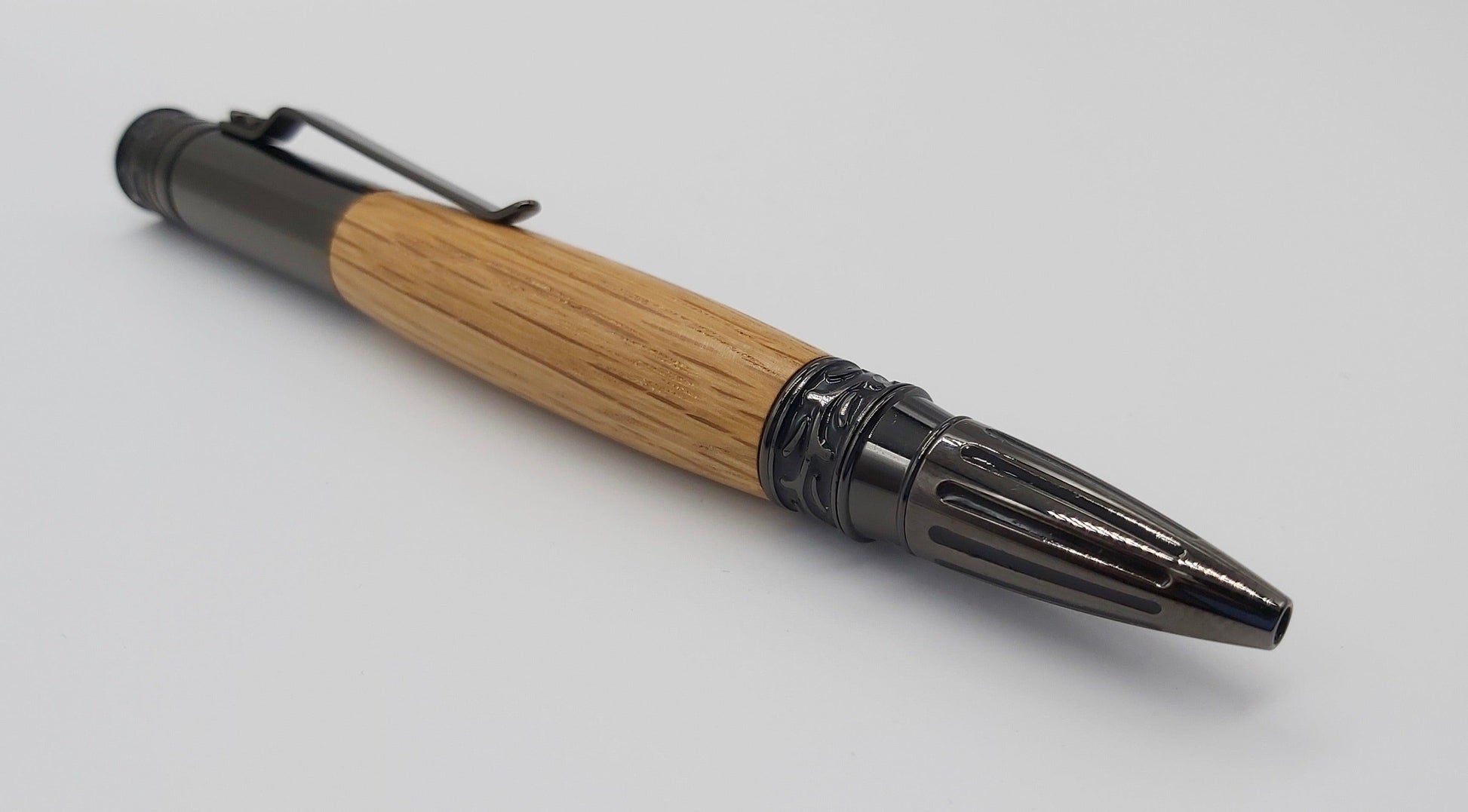 Ballpoint gear shift pen in Whisky Barrel Oak. DevonPens