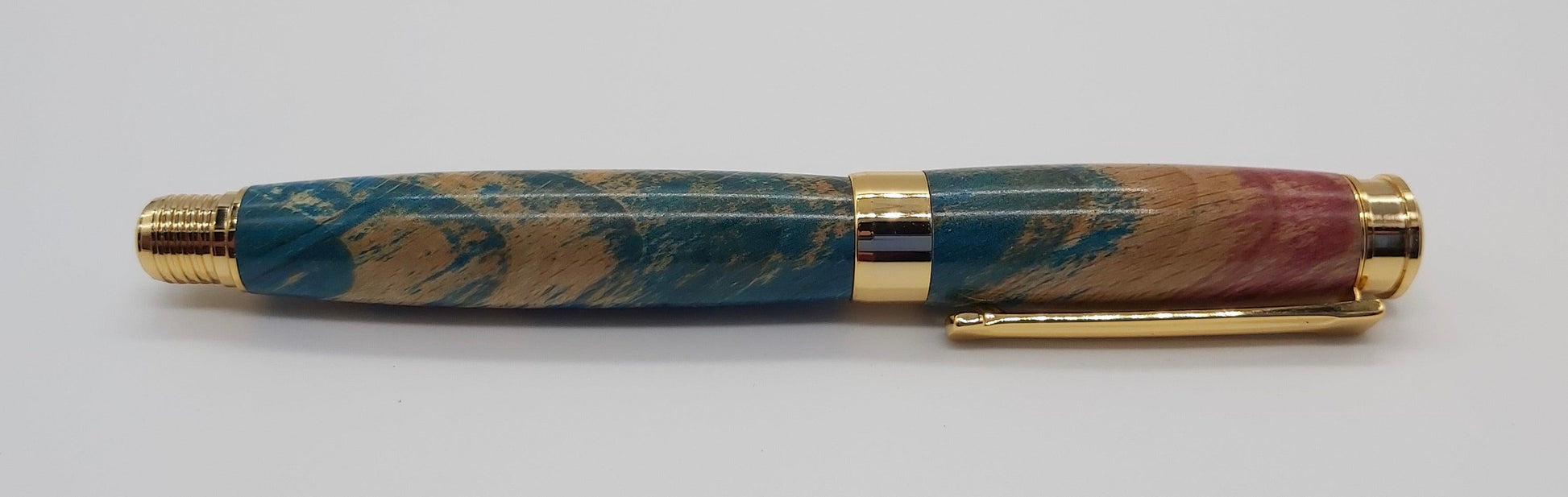 Saltram House Beech fountain pen - double dyed. DevonPens