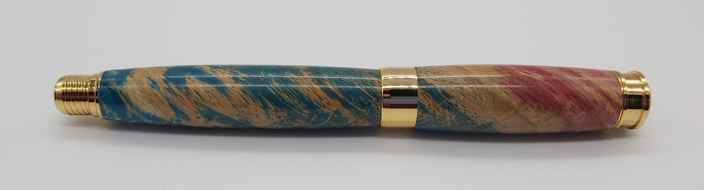 Saltram House Beech fountain pen - double dyed. DevonPens