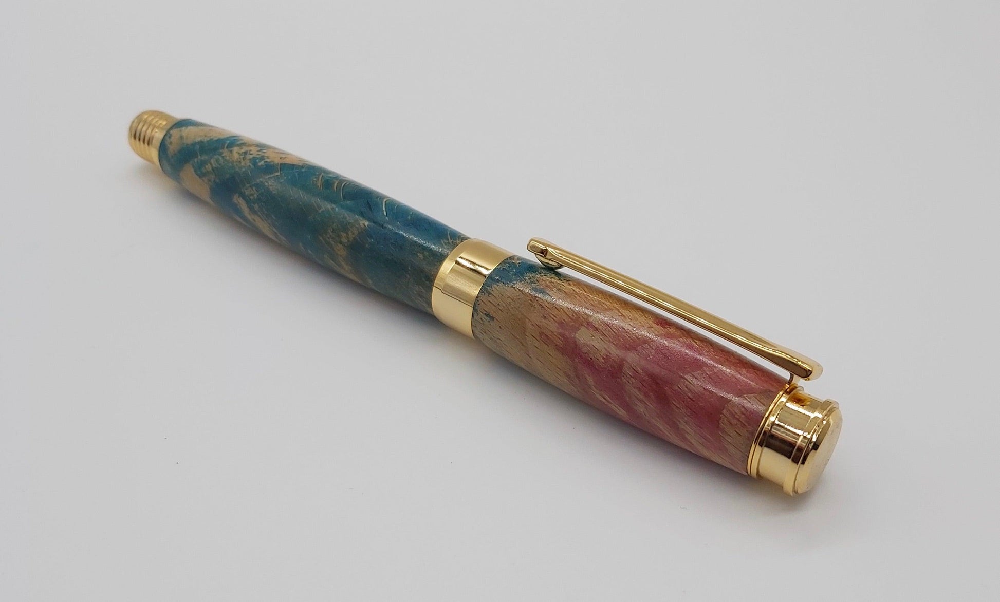 Saltram House Beech fountain pen - double dyed. DevonPens