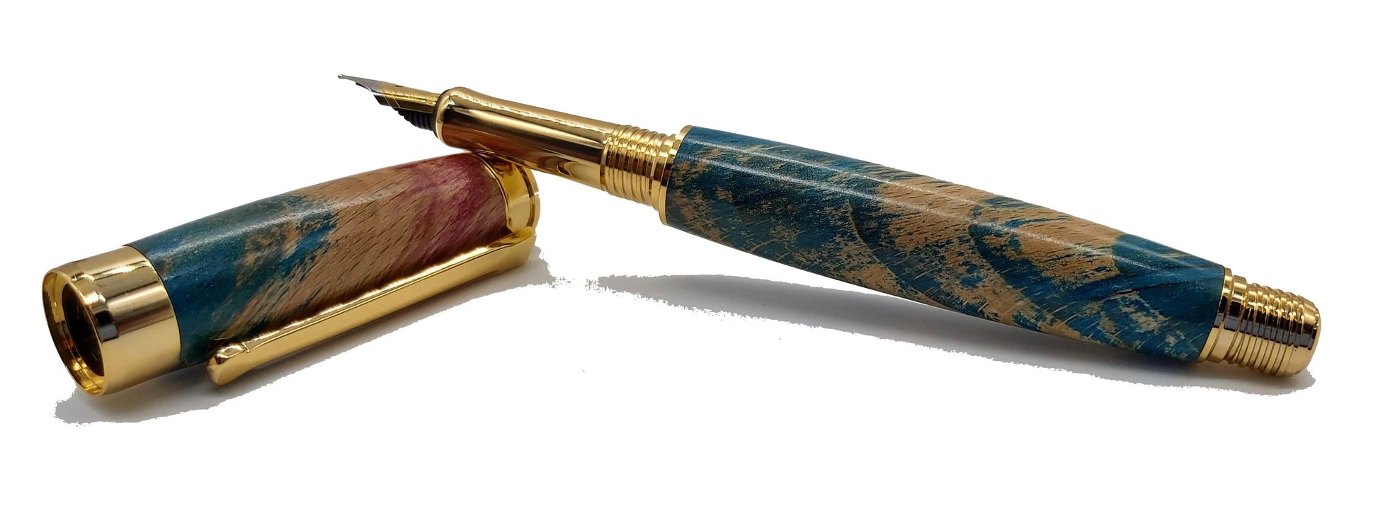 Saltram House Beech fountain pen - double dyed. DevonPens