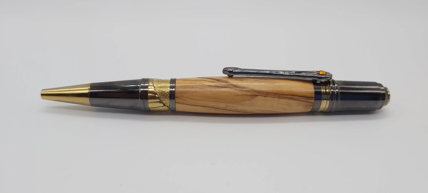 Art Deco pen with Bethlehem Olive wood DevonPens