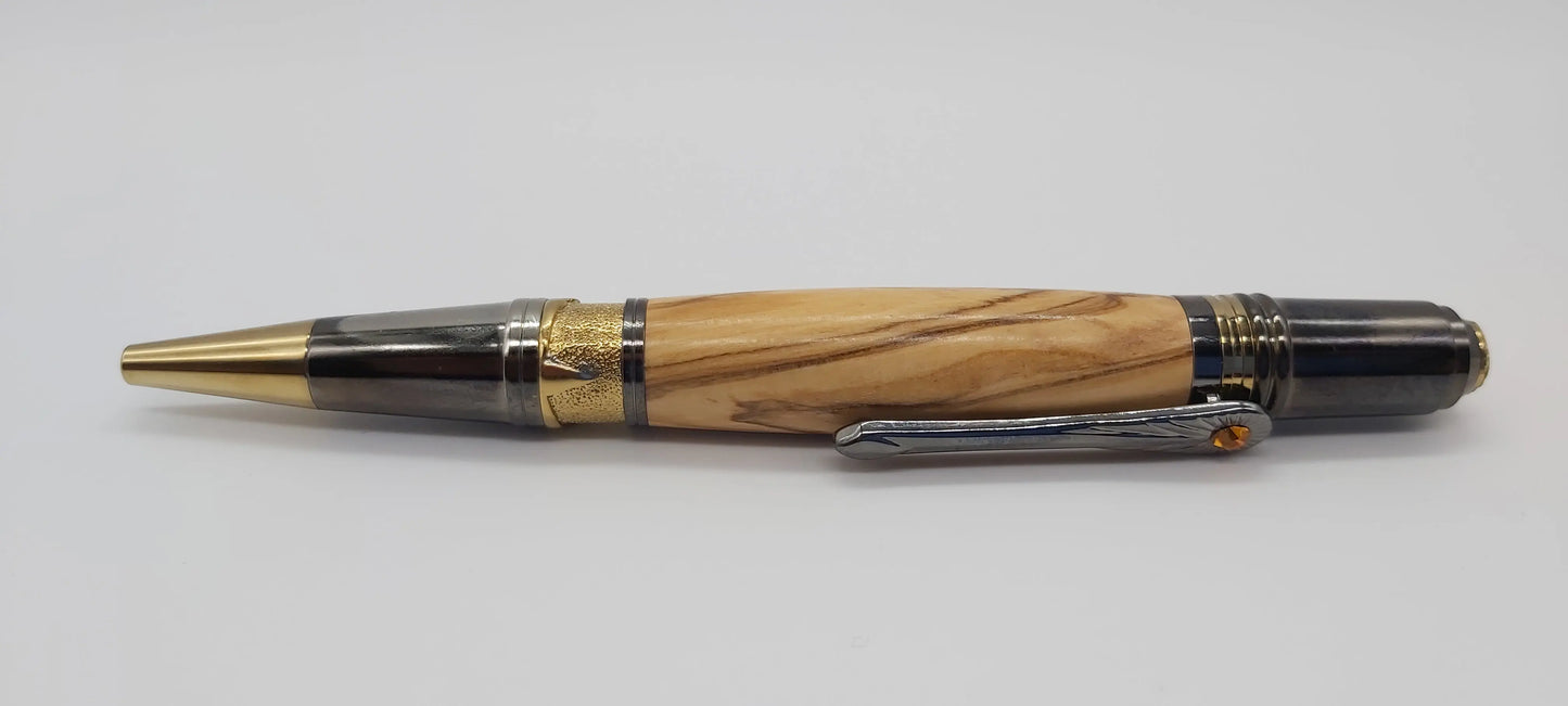 Art Deco pen with Bethlehem Olive wood DevonPens