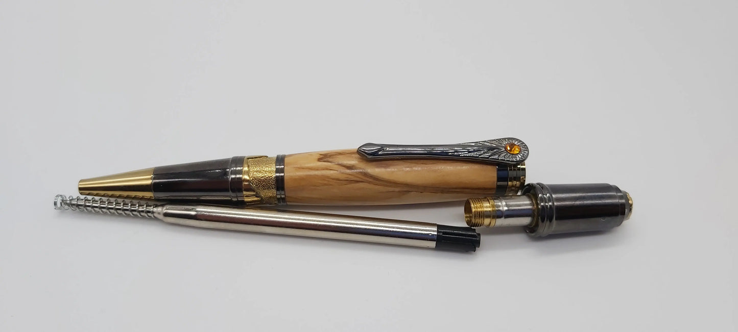 Art Deco pen with Bethlehem Olive wood DevonPens