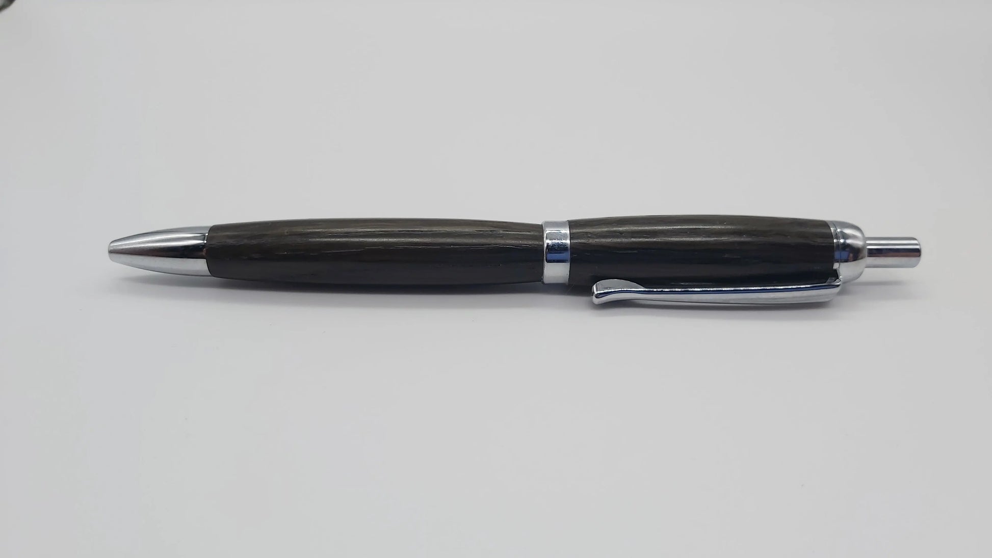 Ballpoint click pen in Ancient English Bog Oak c3300 BC DevonPens