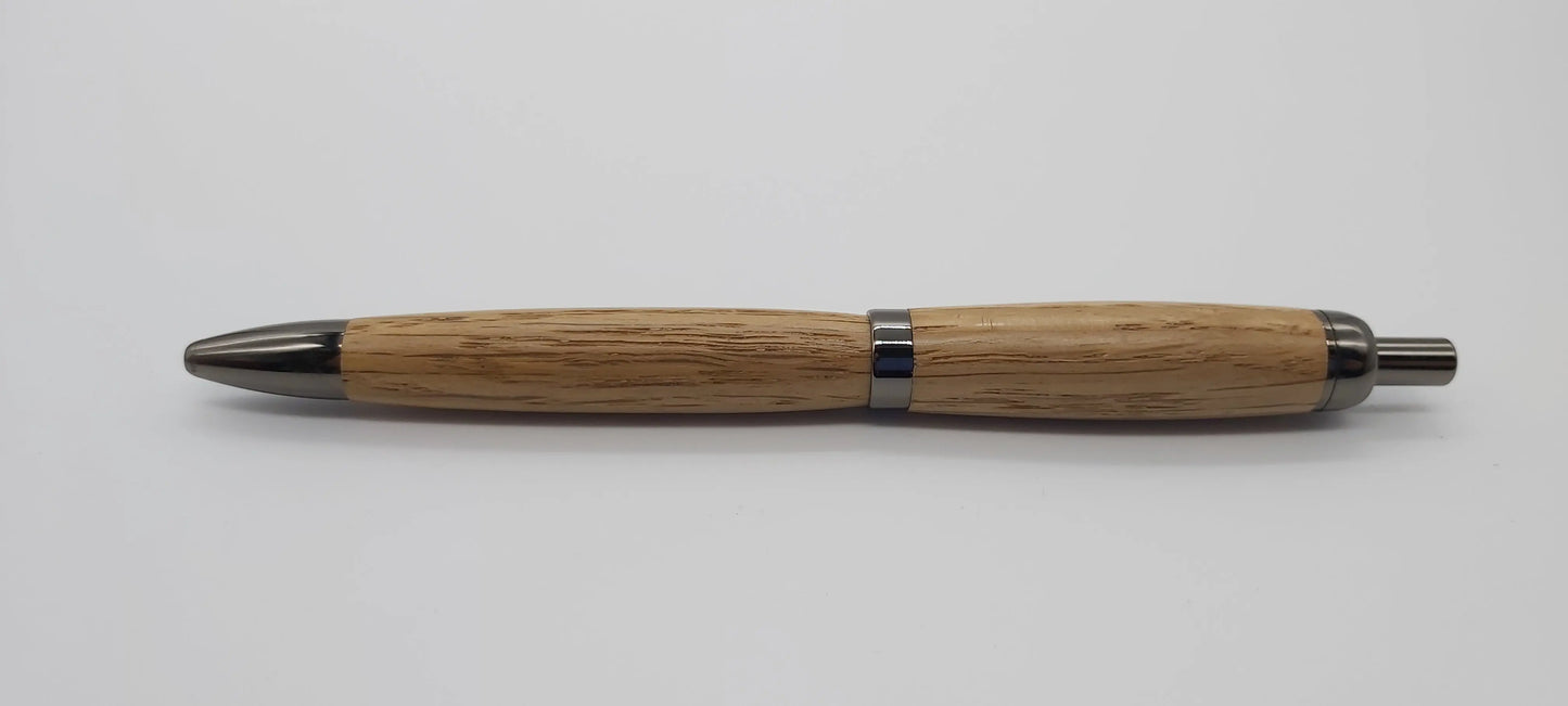 Ballpoint click pen in Oak taken from GWR 169 rail carriage DevonPens