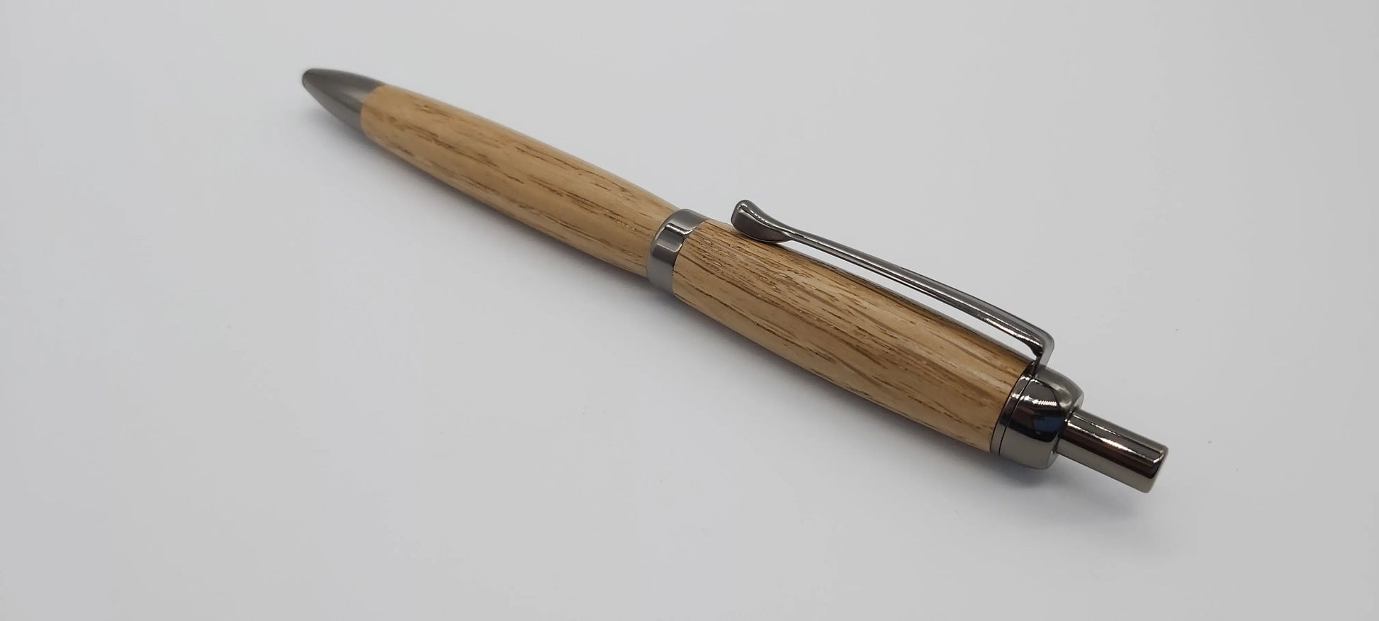 Ballpoint click pen in Oak taken from GWR 169 rail carriage DevonPens