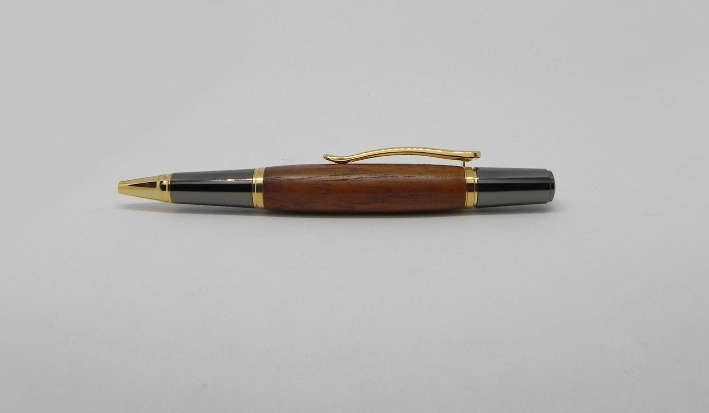 Ballpoint pen in African Mahogany from W2180 a 1950 Railway Coach DevonPens