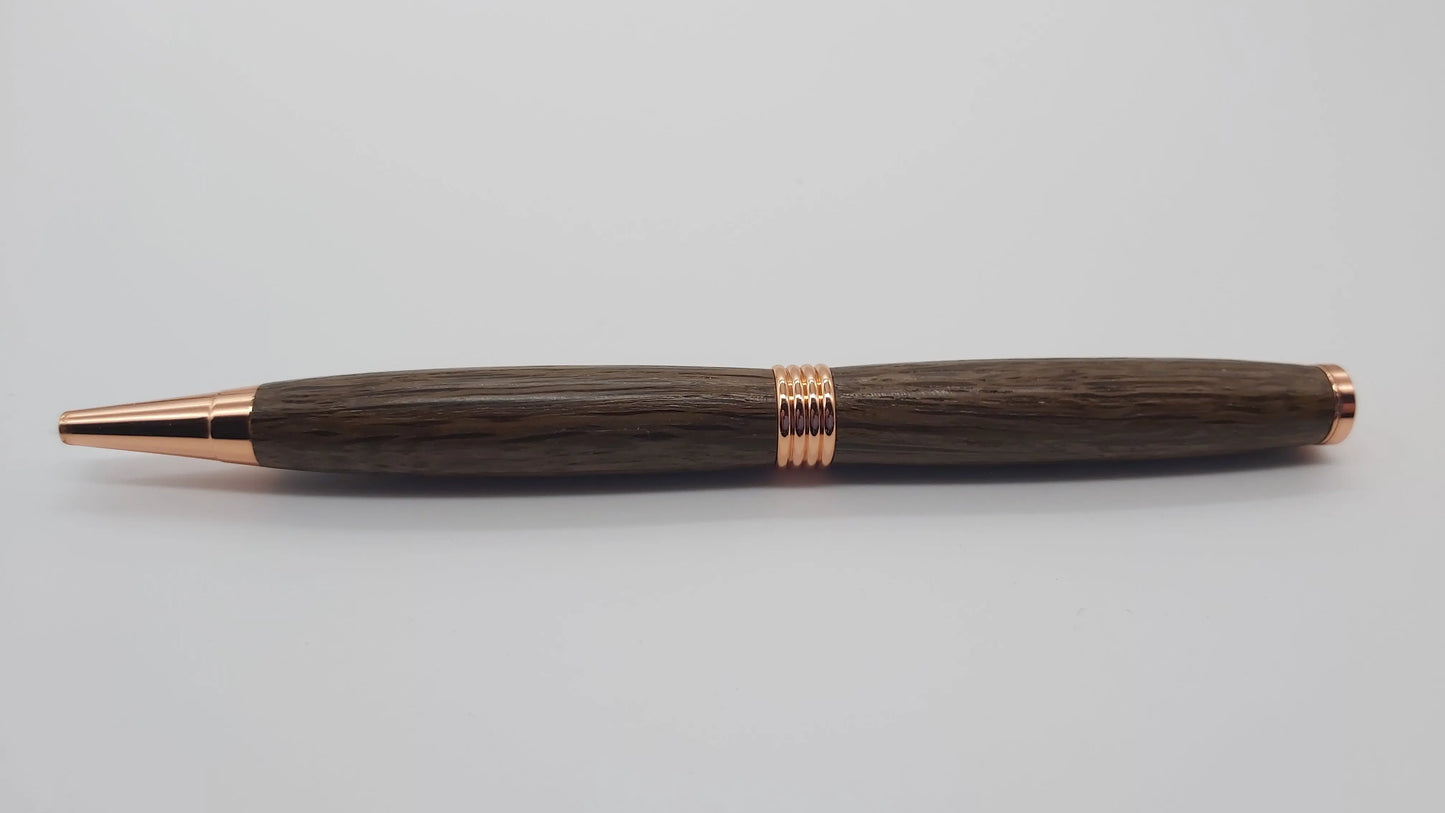 Ballpoint pen in Ancient English Bog Oak DevonPens