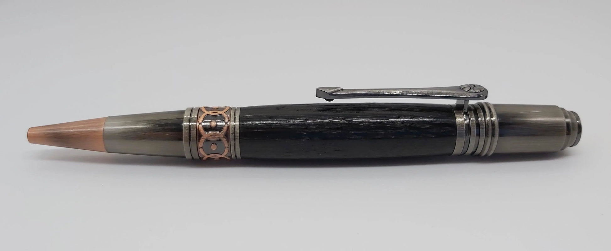 Ballpoint pen in Ancient English Bog Oak c3300 BC DevonPens