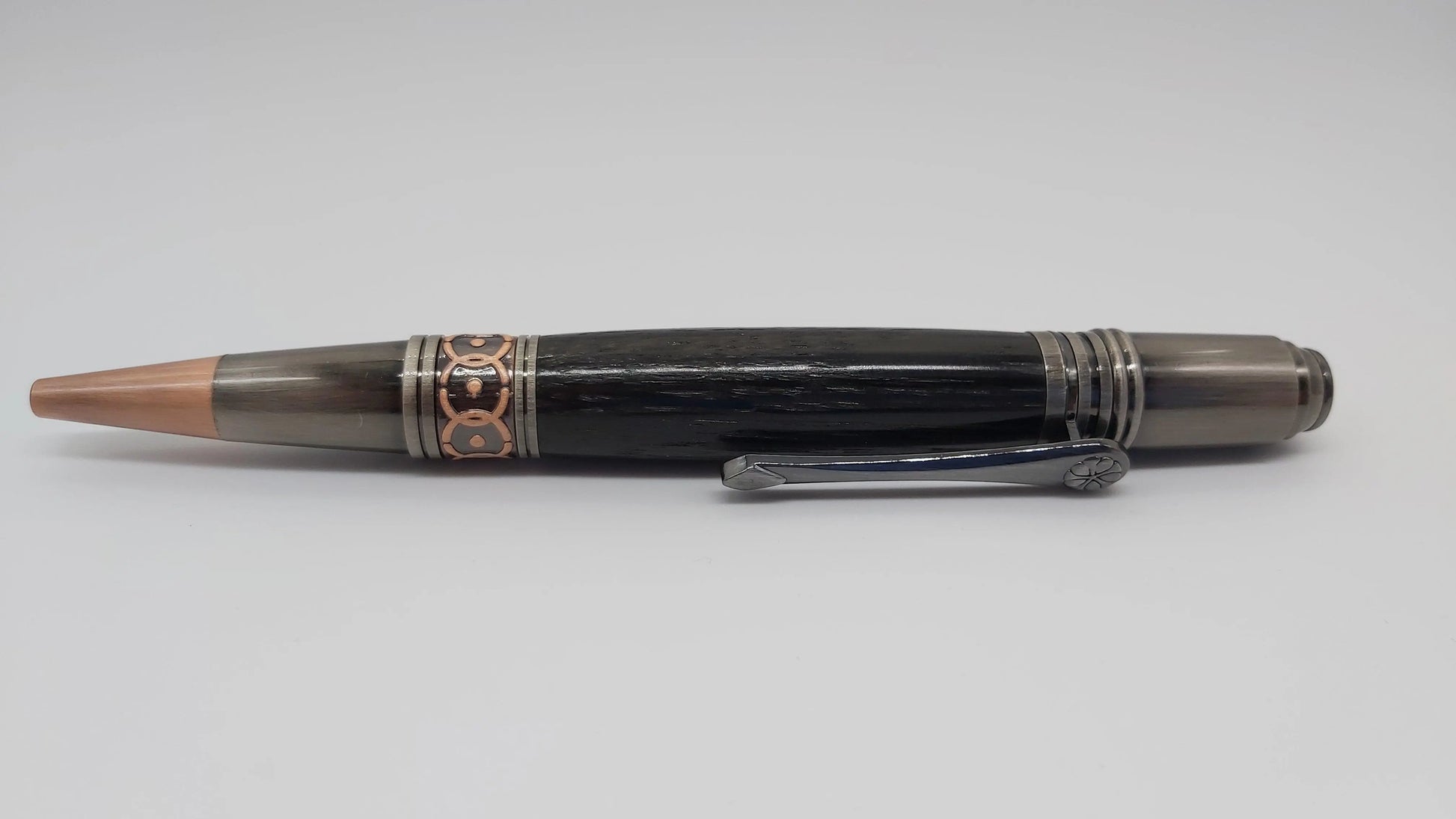 Ballpoint pen in Ancient English Bog Oak c3300 BC DevonPens