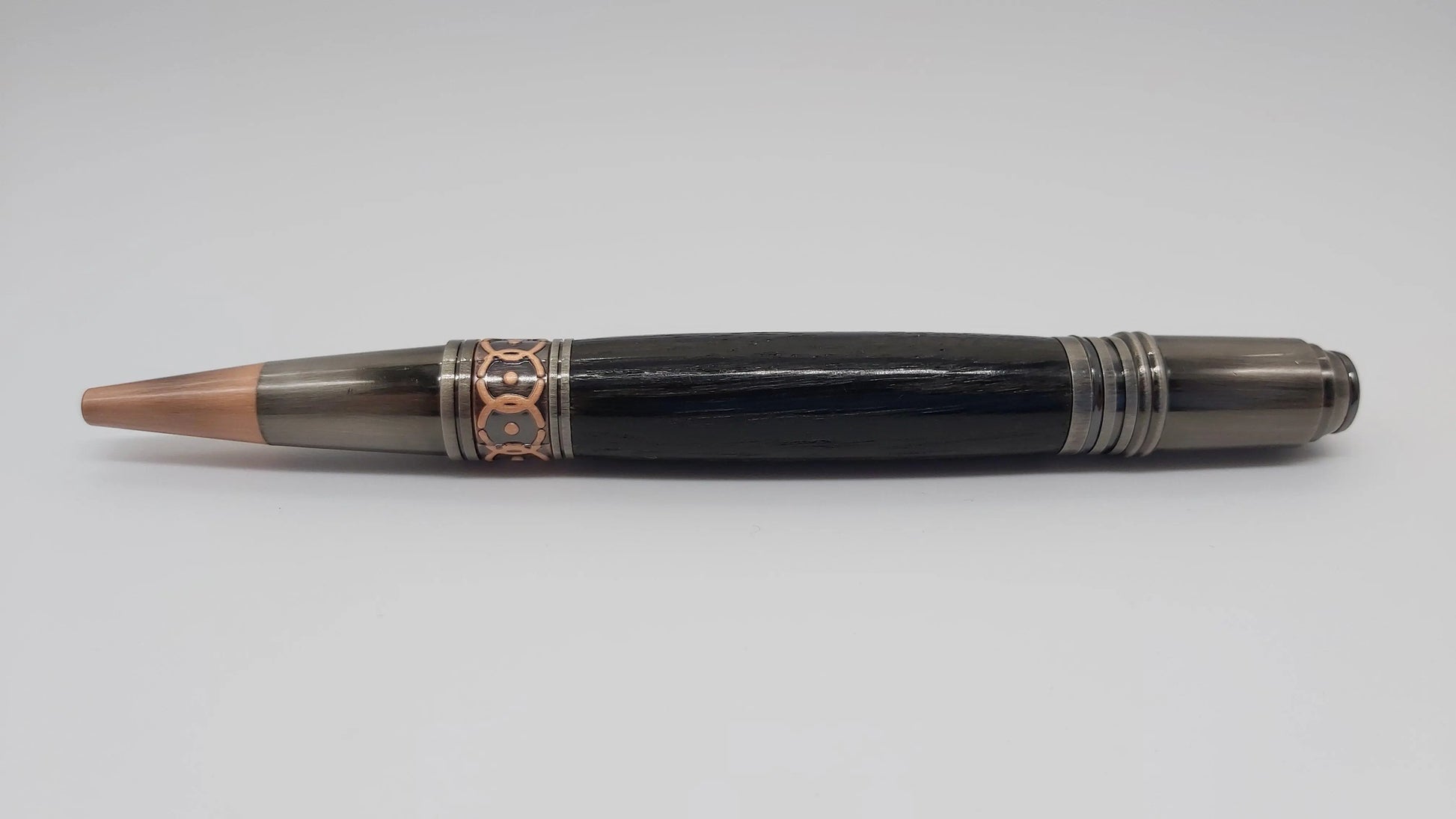 Ballpoint pen in Ancient English Bog Oak c3300 BC DevonPens