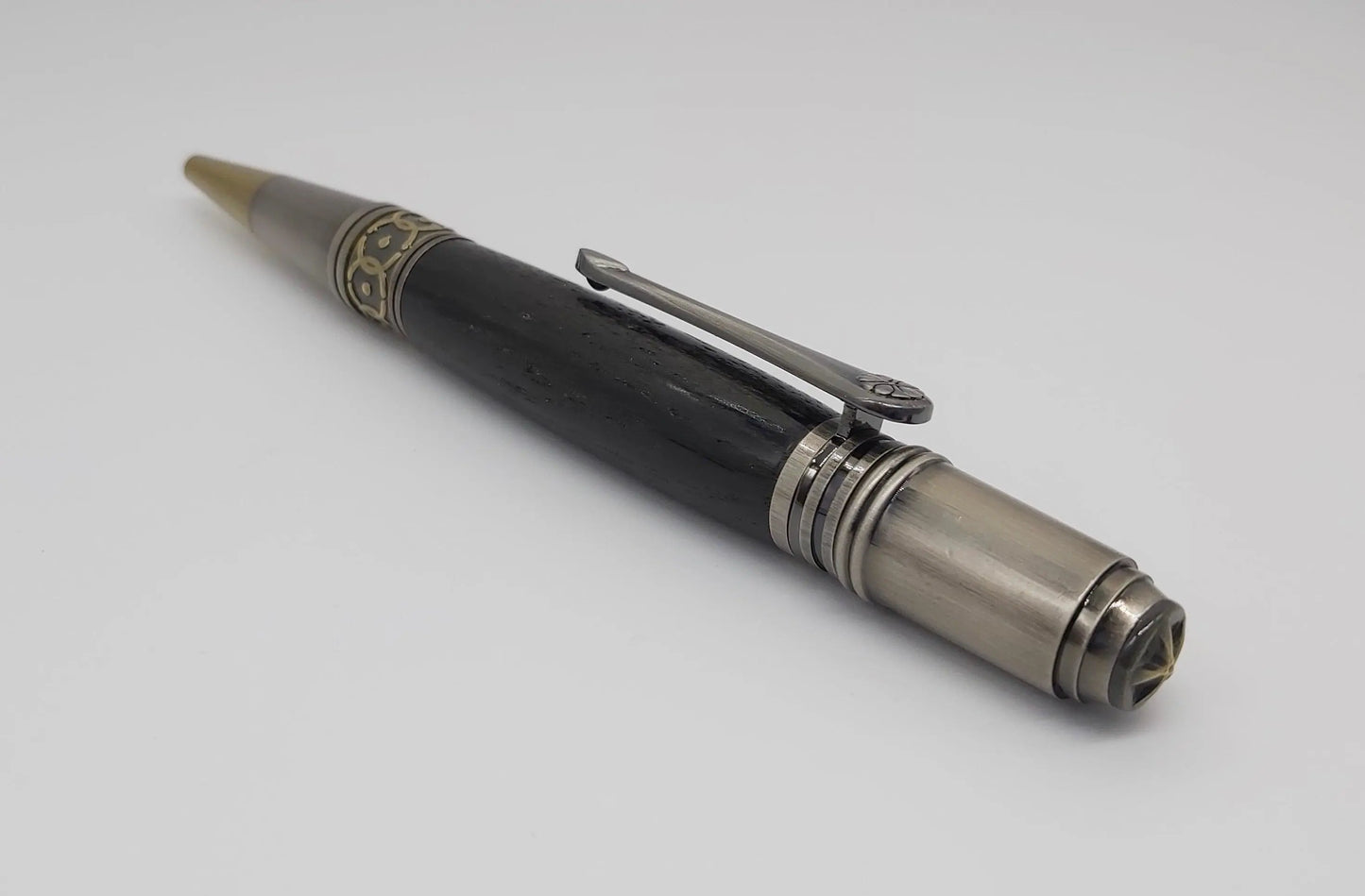 Ballpoint pen in Ancient English Bog Oak c3300 BC DevonPens