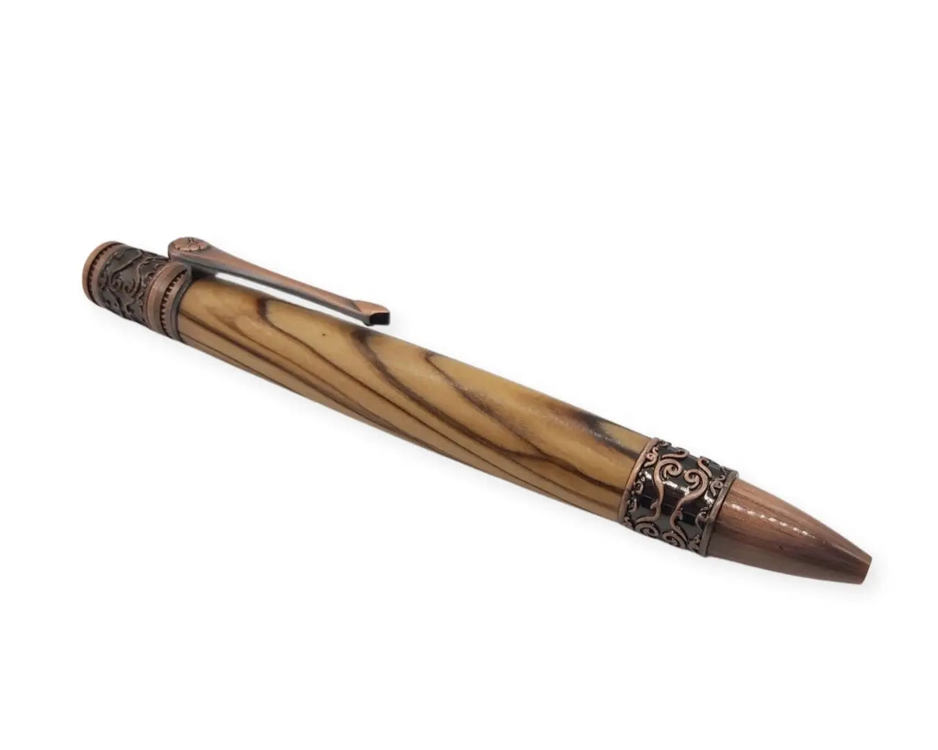 Ballpoint pen in Bethlehem Olive wood - Antique copper DevonPens