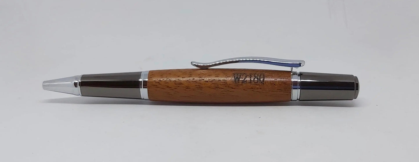 Ballpoint pen in Mahogany from a 1950 Railway Coach. Unique Railway gift idea. DevonPens