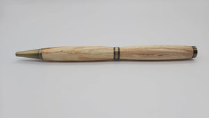 Ballpoint pen in Spalted Beech from Cotehele House, Cornwall. DevonPens