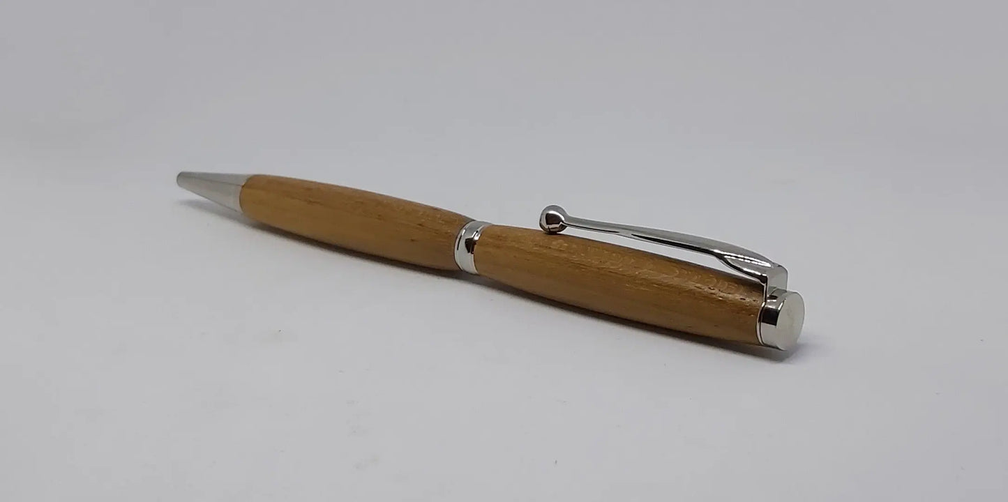 Ballpoint twist pen handmade with Shipwreck Teak from WW1 wreck SS Pegu sunk in 1917 DevonPens