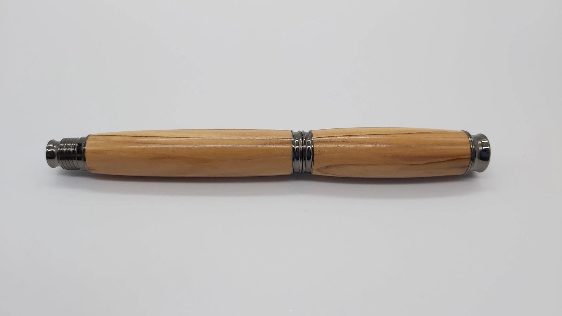 Bethlehem Olive wood Fountain pen - gun metal coloured fittings DevonPens