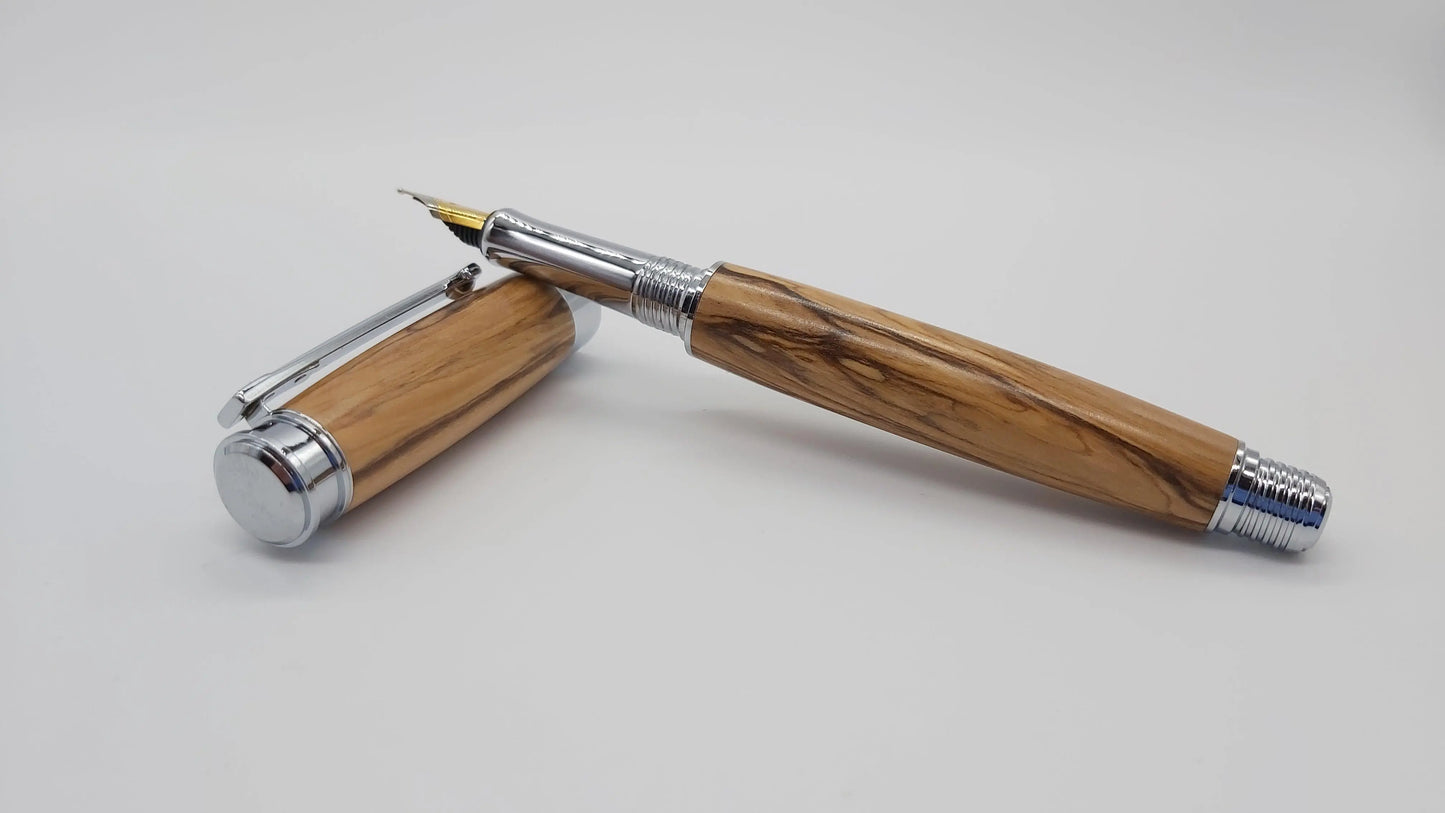 Bethlehem Olive wood Fountain pen. DevonPens