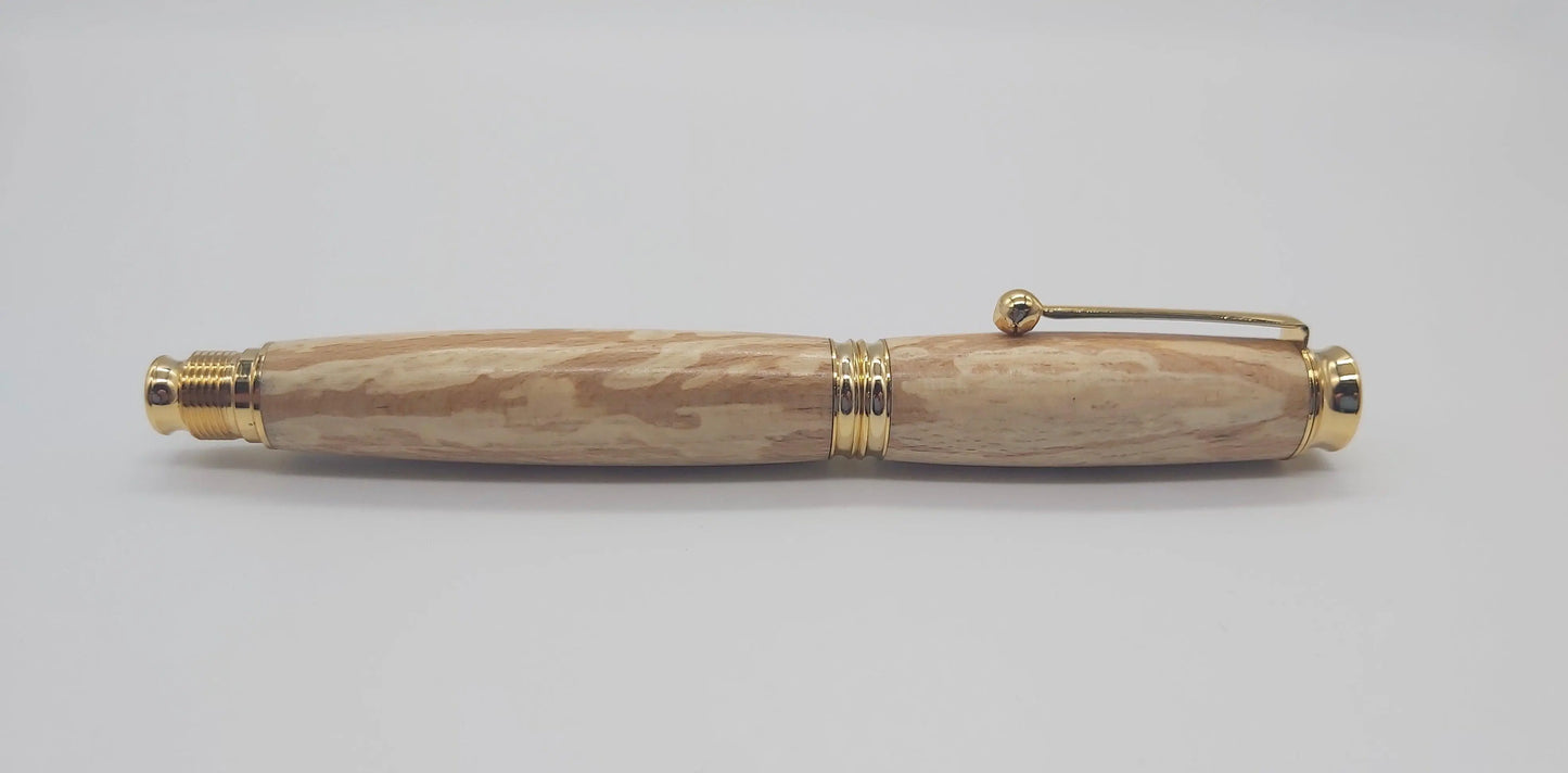 Cotehele House spalted beech -  Fountain pen. DevonPens