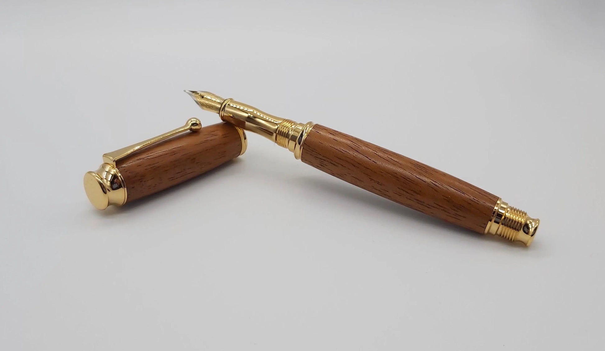 Fountain pen in African Mahogany from W2180 1950's Railway carriage DevonPens