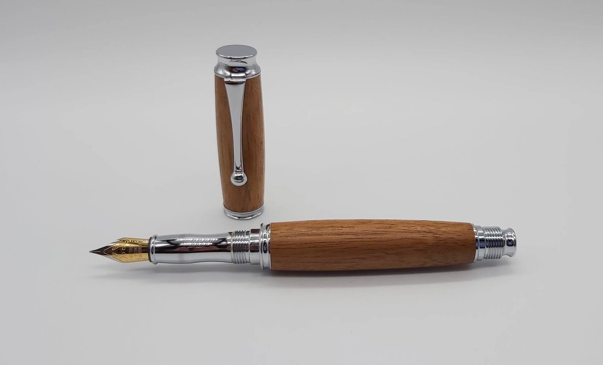 Fountain pen in African Mahogany from W2180 1950's Railway carriage DevonPens