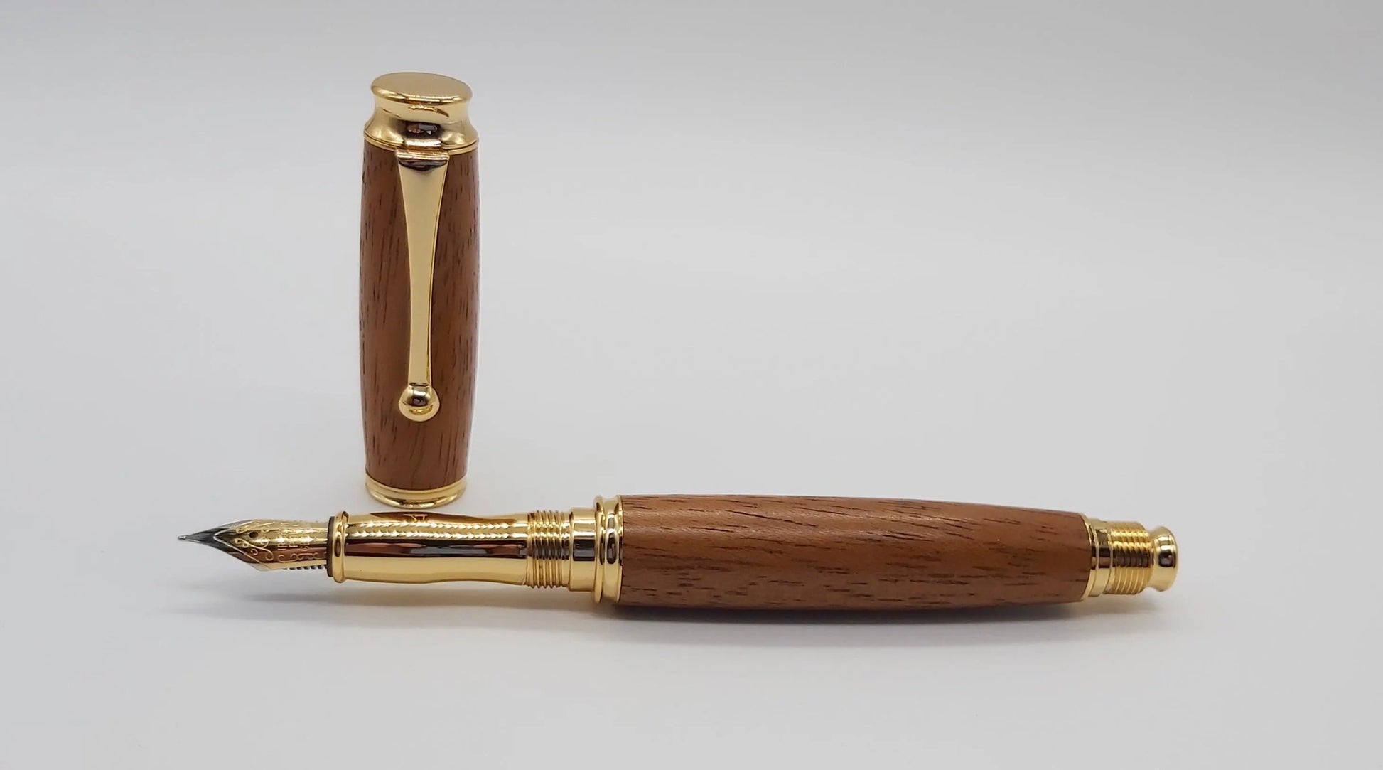 Fountain pen in African Mahogany from W2180 1950's Railway carriage DevonPens